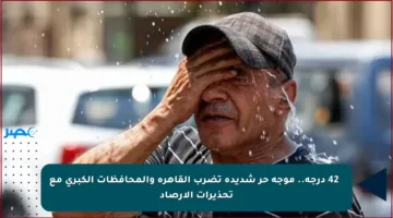 🔥 42 درجة.. موجة حر شديدة تضرب القاهرة والمحافظات الكبرى مع تحذيرات الأرصاد